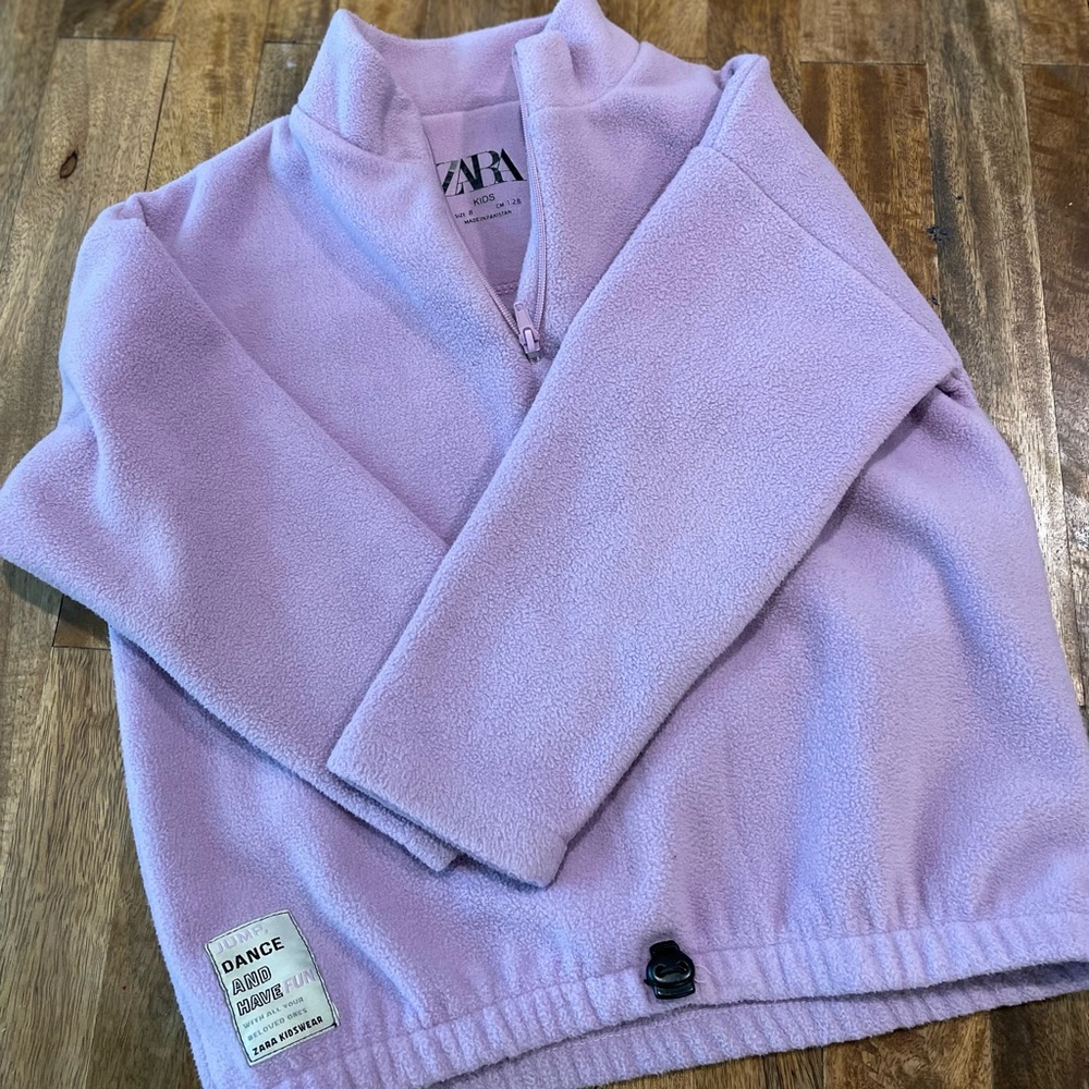 Zara kids fleece in lavender sz 8